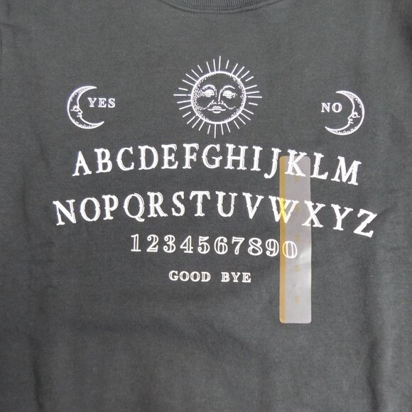 Ouija Women's Oversized Long Sleeve Fleece Ouija Board Sweatshirt Black Size Sm - Picture 5 of 8